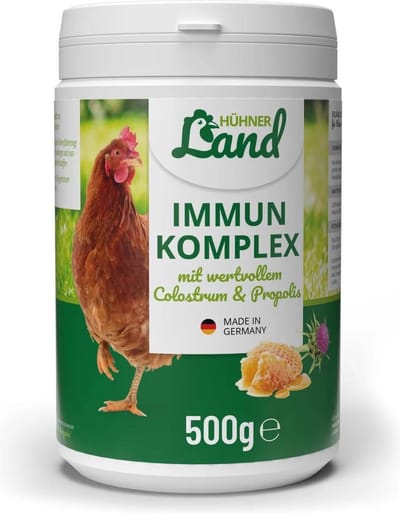 HÜHNER Land - Immuun Complex voor kippen (500g) - Ondersteunt het immuunsysteem - Met veel belangrijke voedingsstoffen - Voor alle pluimveerassen