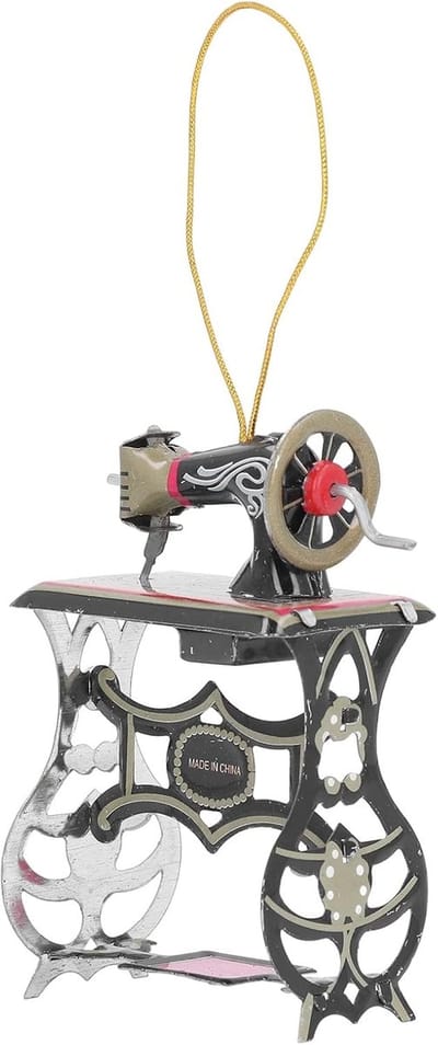 Decoratieve Vintage Zwarte Naaimachine Ornament voor Kerst, Uniek Naaiaccessoire en Wanddecoratie, Perfect voor Naailiefhebbers en Kerstversiering 2024