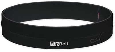 FlipBelt Classic - Running Belt – Hardloopriem voor Telefoon, Water en Meer – Unisex – Zwart - XXS