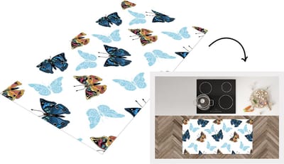 Keukenloper - Loper keuken - Vlinder - Insecten - Patronen - Zomer - 120x60 cm - Keukenloper vinyl