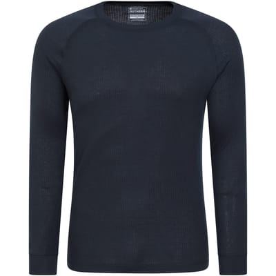 Mountain Warehouse Heren Talus Ronde Hals Thermo Top met Lange Mouwen (Marine)