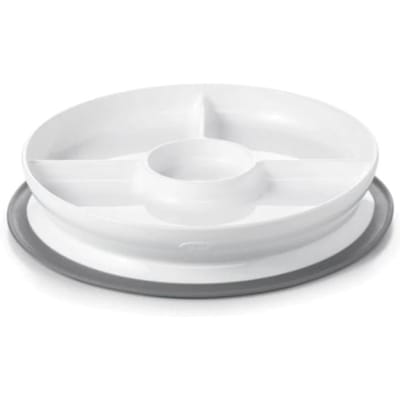 Assiette Compartimentée Avec Ventouse en Silicone Gris, Oxo