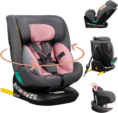 Lionelo Bastiaan One i‑Size Autostoel – 4-in-1 ISOFIX & Top Tether – Achterwaarts & Voorwaarts – 360° Draaibare EasyTurn Basis – Verstelbare Hoofdsteun & Memory Foam – 40–150 cm – Lange Gebruik & Hoog Veiligheidsniveau