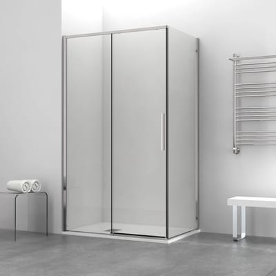 H&F Design Douchecabine 140x90 cm – Chroom Profiel – Schuifdeur – 6 mm Veiligheidsglas – Antikalk