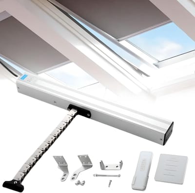 Elektrische Raamopener - Kettingopener Automatisch - Ventilatie Verbeteren - Dubbele Ketting - 300-1000mm - Wit