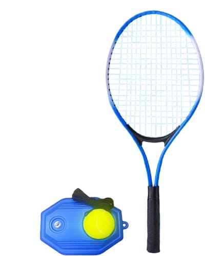 Tennistrainer Bal - Solo Oefenmateriaal - Vaardigheden Verbeteren - Verstelbare Basis - 49 cm Diameter - Veelkleurig