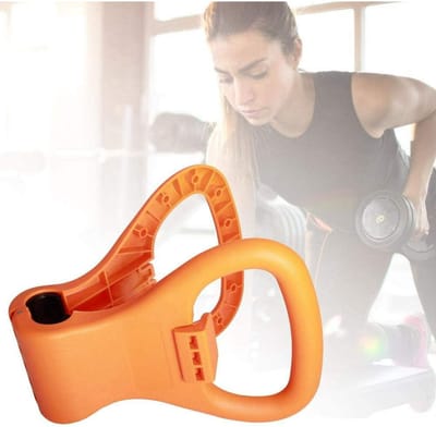 Verstelbare kettlebell-handgreep, draagbare gewichtsgreep, fitnessapparatuur voor op reis, geschikt voor sporttassen, gewichtheffen, bodybuilding en gewichtsverlies | Kan worden vastgeklemd aan een halter, handgreep is omvormbaar