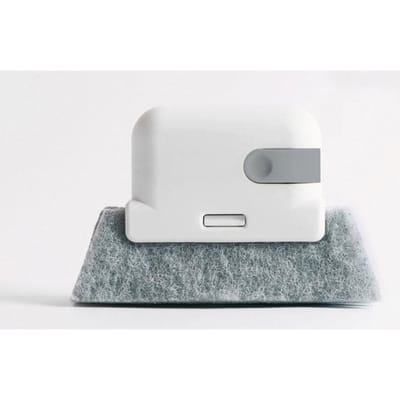 Brosse de nettoyage de fenêtre, rainure de rebord de fenêtre, armoire sans issue, brosse de crevasse, outils de nettoyage multifonctionnels amovibles pour la maison 1PC grise