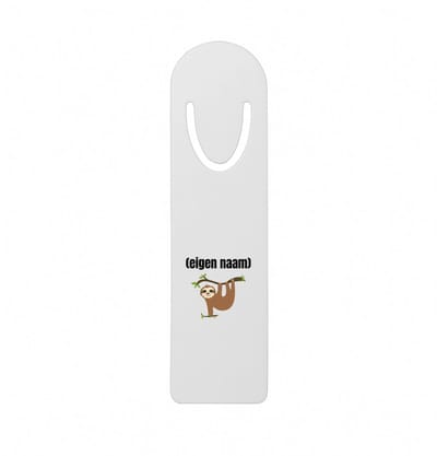 Hacebo® - luiaard met eigen naam metalen boekenlegger - Luiaard - luiaard liefhebbers - iemand die houdt van luiaards - verjaardag - cadeau - kado Bladwijzer boekenleggers - 12.7 cm x 3.2cm