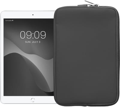 kwmobile universele tablet hoes - Stevige stijlvolle hoes voor tablets - Neopreen tablet sleeve - Compatibel met 8"-8,4" Tablet - grijs