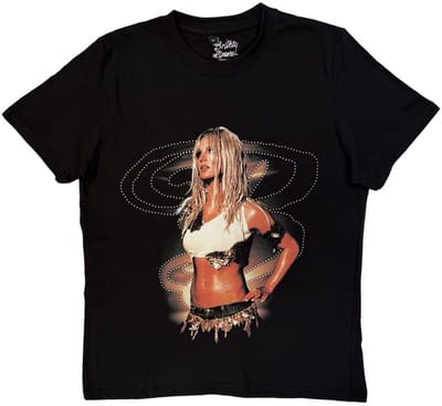 Britney Spears - Portrait Spiral Dames Tshirt - XL - Zwart