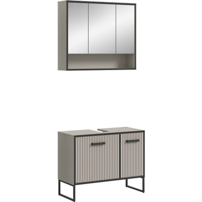 Bagno badkamercombinatie kasjmier NB zwart NB - 36x80x192cm