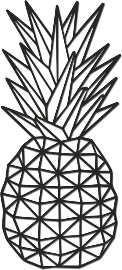 Hout-Kado - Ananas - Medium - Zwart - Geometrische dieren en vormen - Hout - Lasergesneden