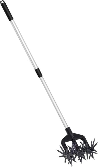 Tuinfrees Cultivator - Tuinfrees Rolcultivator - Bodem Voorbereiden - Gepatenteerd Sterwiel Systeem - 25 cm Werkbreedte - Zwart