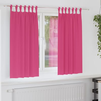 vidaXL Zwart-out Gordijnen met Ringen 2 st Felroze 175 x 140 cm