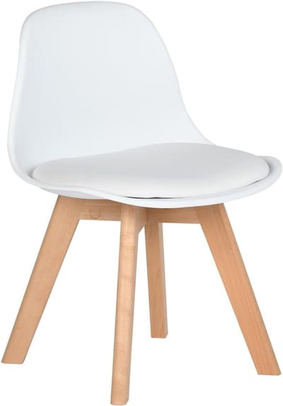 AHD® Peuterstoel - Kinderstoel - Peuter Stoel - geschikt voor kinderen van 1-6 jaar - Wit - 32cm x 38cm x 55cm