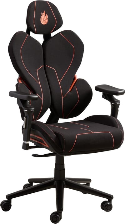 Vulkan Gear - Ergonomische Gaming Stoel 'Etna' - Bureaustoel - Gamestoel - Gaming Chair - Bureaustoelen voor Volwassenen - Zwart/Oranje
