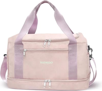MONOO Reistas Handbagage - 40x25x20cm - Weekendtas - Ryan Air Underseat - Sporttas - Schoudertas - Roze