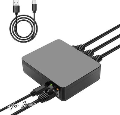 Mrs. Jones Ethernet Splitter 1 tot 3 Out 1000Mbps Gigabit Switch Netwerk met USB Splitter Internet Distributeur voor Cat5/5e/6/7/8 kabels (3 computers tegelijkertijd) .