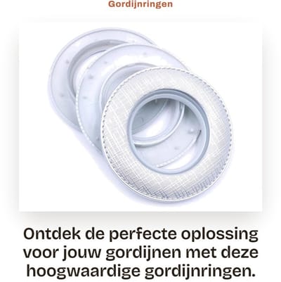 Dailygoods- Gordijnringen 25 stuks - Binnendiameter 40 mm - Geruite textuur - ABS-kunststof - Ruisarme ring - Eenvoudige installatie - Gordijnhaken