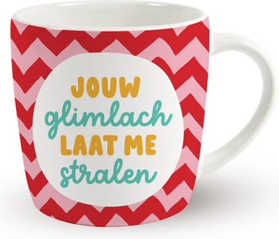 Jouw Glimlach Laat Me Stralen - Koffie - Beker - Mok - Cadeau Idee - Verjaardagscadeau - Valentijn - Liefde - Dank Je Wel - 350 ml