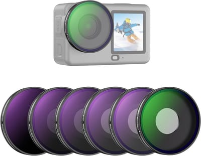 CPL en ND Filter Set voor DJI Osmo Action 6 - Verstelbare Circulaire Polarisatiefilters en ND8/16/32/64/1000 voor Actiecamera Accessoires