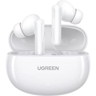 UGREEN HiTune T6s Bluetooth Oordopjes - 52dB Ruisonderdrukking In-Ear Ontwerp Compatibel met Apple, Huawei, Xiaomi WS205 wit