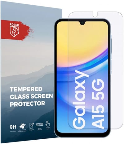 Rosso 9H Tempered Glass Screen Protector Geschikt voor Samsung Galaxy A15 | Glasplaatje | Beschermlaag | Beschermglas | 9H Hardheid