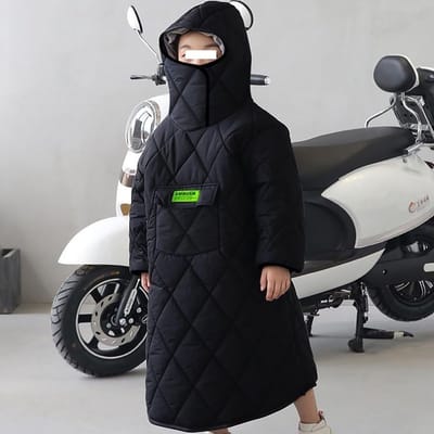 Kinder Rolstoeldeken - Scootmobiel Cape - Warm en Droog - Wind en Waterdicht - Maat M - Blauw