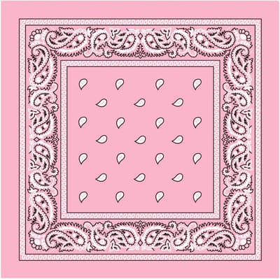 Bandana Roze Vierkant Paisley Piraten Sjaal Sport Onder Helm