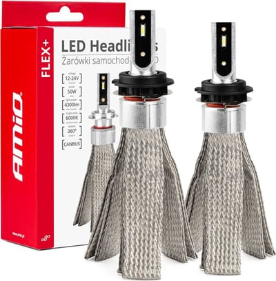AMiO LED Koplampen FLEX+ Serie H7-1 canbus 6000K 12-24V Dimlichten Wit