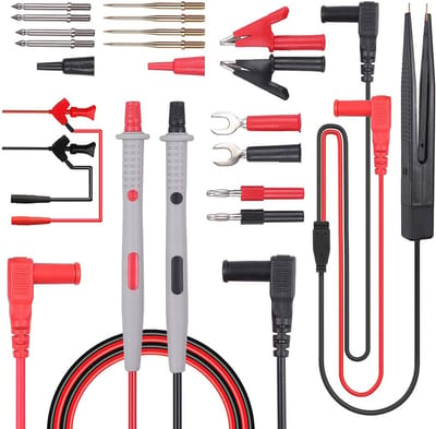 Meetkabelkit 21-in-1 voor Multimeter – Testkabels met Krokodillenklemmen en Sondepunten