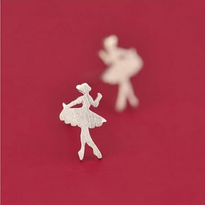 Nieuwe Collectie Persoonlijkheid 925 Sterling Zilver Sieraden Mode Ballet Dinosaurus Accessoires Vrouwen Anti-Allergisch Oorbellen E055 brown