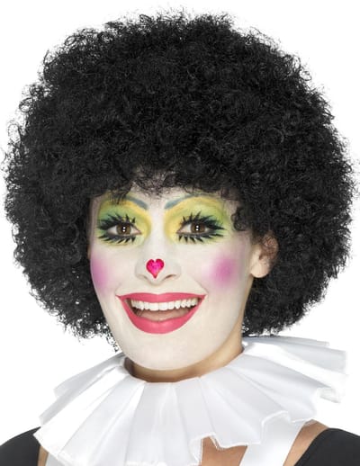 Smiffys - Clown Neck Ruffle Kostuum Kraag - Wit