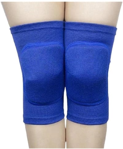 Kniebeschermers - Sport kniebeschermers - Volleybal en Dansen - Verdikte Spons Vulling - Maat S (25-45KG) - Blauw