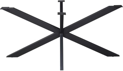 Starfurn Matrixpoot Zwart Ovaal/Rechthoek 160 cm Koker 4x8 cm