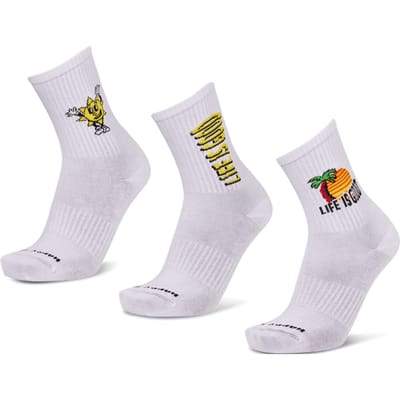 Happy Socks Crew 3 Pack Sokken Unisex - Wit - Maat 36-40 - Katoen