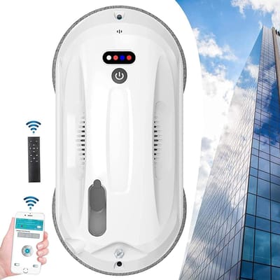 Glazenwasser Robot - Raamreiniger Elektrisch - Ramen Schoonmaken - App en Afstandsbediening - 2800Pa Zuigkracht - Wit