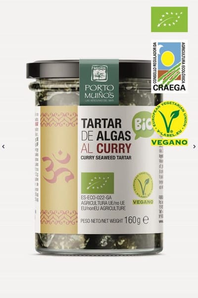 Porto Muinos Zeewier spread curry bio 160 Gram