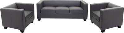 3-1-1 Bankstel Bankstel Loungebank Lille ~ kunstleer, donkergrijs