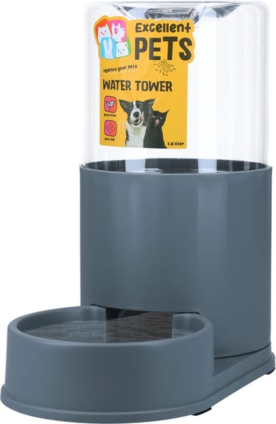 Excellent Pets Automatische Drinkbak 3.8 L - Waterdispenser - BPA-vrij - Anti-slip voetjes - Waterbak - Voor Hond en Kat - Water Tower