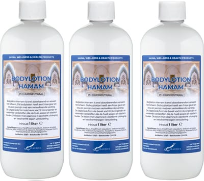 Bodylotion Hamam 1 Liter - set van 3 stuks