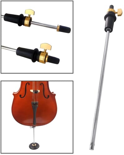 WK Cello Eindpin Stang – RVS Steunrod voor 3/4 & 4/4 Cello – 50,5 cm Roestvrijstalen Eindpin Verlengstang – Duurzame Cello Accessoire