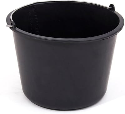 Bouwemmer Set - Plastic Emmer - Klusjes en Klussen - Robuust en Schokbestendig - 3x 12 Liter - Zwart