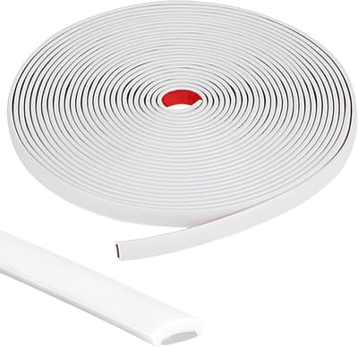 LALAGO 10 m Flexible Decorative Moulding Self-Adhesive White Decorative Moulding Stucco 3D Decorative Wall Strips Peel and Stick Ceiling Strips Corner Strip for DIY Floor, Tile Edges and