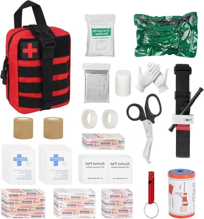 54-delige EHBO Survival Kit – Tactische Outdoor Eerste Hulp Set – Compacte Noodkit voor Kamperen, Wandelen, Reizen en Noodsituaties