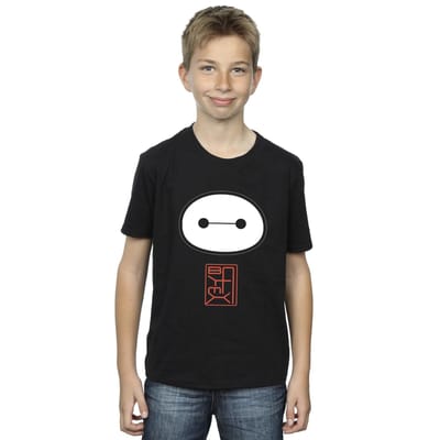 Disney Jongens Big Hero 6 Baymax Pictogram T-shirt (Zwart)