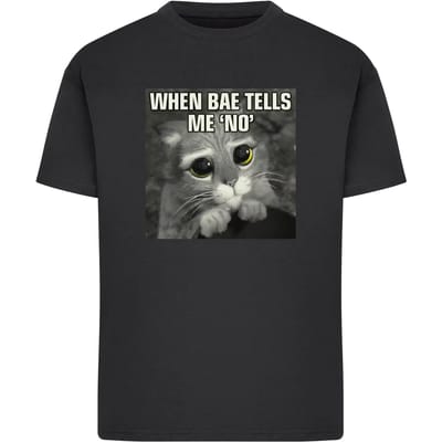 T-shirt dames Merchcode Shrek When Bae tells me no