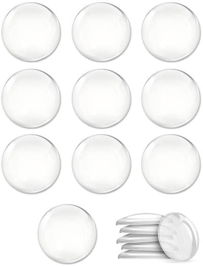 JHUBERS- Deurstoppers 10 Stuks - Transparante Rubber Deurstopper - Wandbescherming - Schokabsorberend - Geluidsdemping - Voor Houten/Tegels/Glas