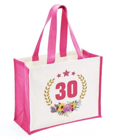 Verjaardag Draagtas voor Vrouwen - Katoenen Shopper als Cadeau-idee voor 18, 30, 40, 50, 60 Jaar